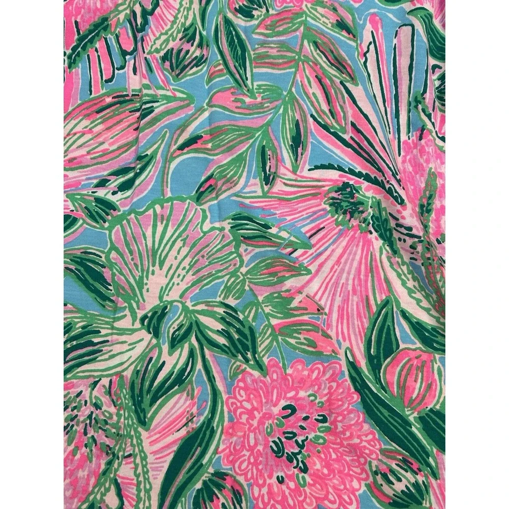 NWOT Lilly Pulitzer Floral Dress Ruched Sleeves Size XXS